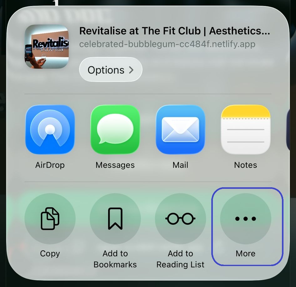 Step 3: tap More if needed